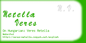 metella veres business card